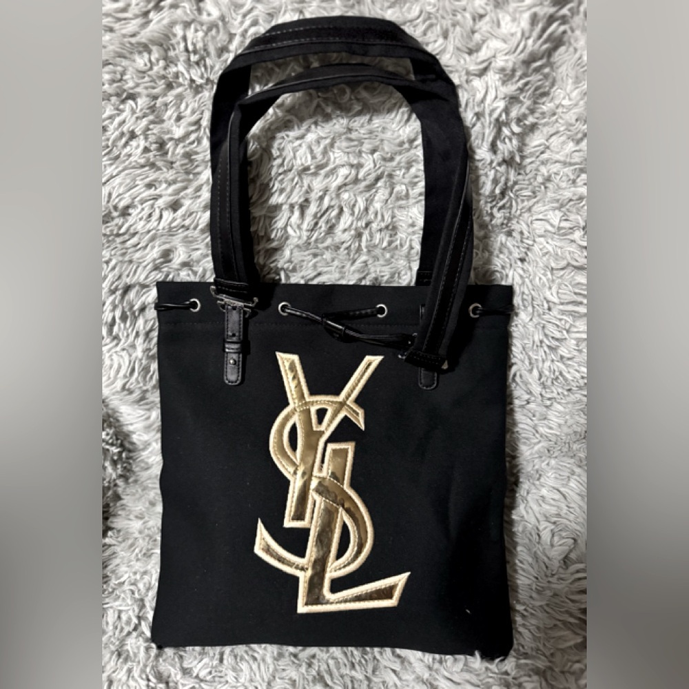 Brand New authentic YSL Fabric & leather Tote Bag